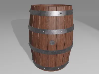 Whiskey Barrel Sculpture Free 3D print model