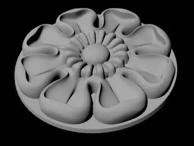 Central decor ornament for furniture 3D model 568