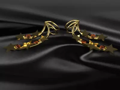 Ear cuffs Stars 3D model