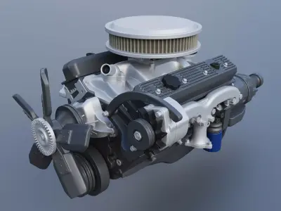 Chevrolet 350 Small Block V8 3D print model