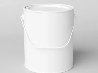 Paint Can Bucket 3D Model Mock-up and your Brand 3D model