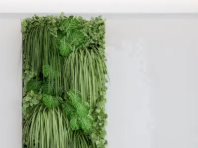 Green Modern Wall Planting 3D model