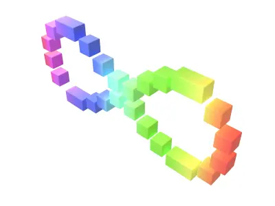 Infinity Symbol v7 004 Low-poly 3D model