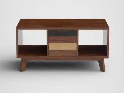 Monet Coffee Table Teak wood Low-poly 3D model