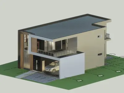 Modern house design  3D model