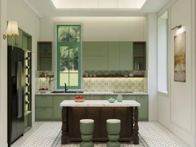 Indochine villa interior 3D model