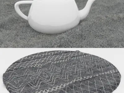 Round Rug Set 115 3D model