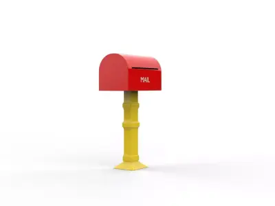 MAIL BOX 04 Free low-poly 3D model