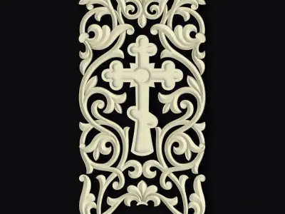 Central decor ornament for furniture 3D model 527