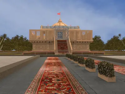 Temple Exterior Free 3D model