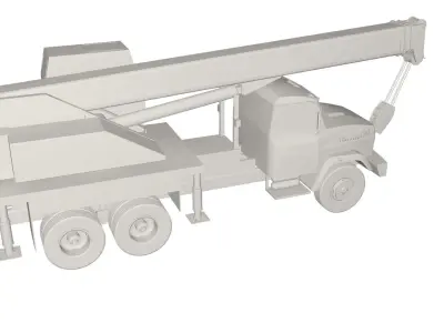 Kraz crane truck 3D model