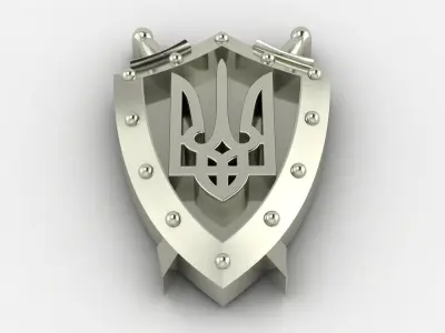 Ukraine emblem Free 3D print model