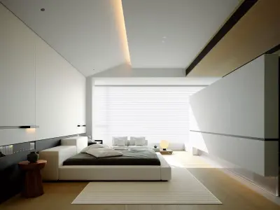 Bedroom interior scenes 3D model 8
