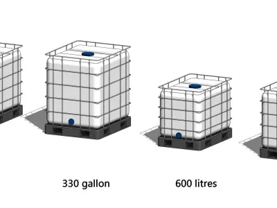 IBC Water Tank - Revit Family 3D model