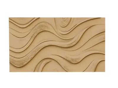 decor set wall panel relief mural CNC 25  3D model