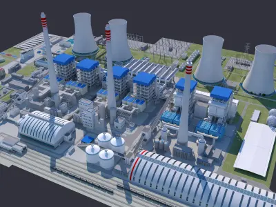 Huge Refinery  3D model