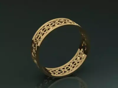 Celtic Knot Gold Ring  3D print model