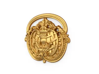 Classic decor ornament carved 16  3D model