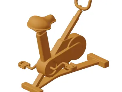 Plastic Gym Fitness Cycling Machine Toy 3D model