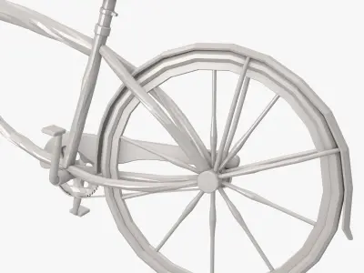 Bicycle in Low Poly Style Low-poly 3D model