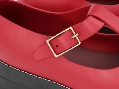 T Bar Shoes 3D model