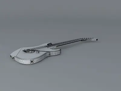 A Paisley Kramer Barreta guitar Free 3D model
