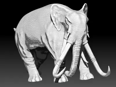 War elephants 3D model