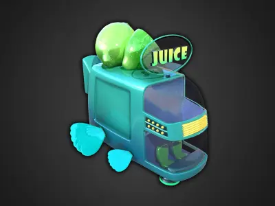 Asset - Cartoons - Fruit juice Car 3D model