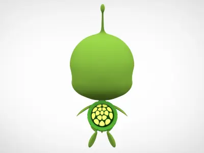 Wayzz alien with big eyes Low-poly 3D model