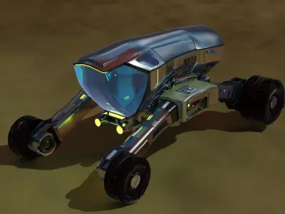 Sci-fi rover 3D model