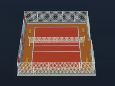 Volleyball Stadium - Switzerland Low-poly 3D model