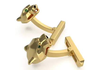 Panther Cufflinks 3D print model