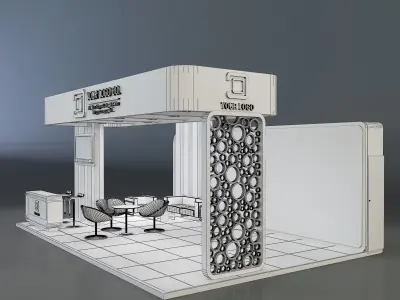 Booth Exhibition Stand a637a 3D model