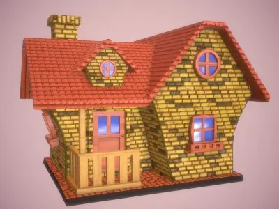 Cartoon House Free 3D model