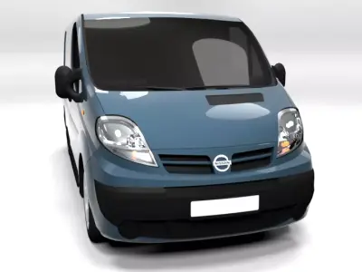NISSAN PRIMASTAR LOWPOLY Low-poly 3D model