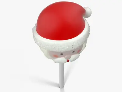 Cake Pop Santa Claus Low-poly 3D model