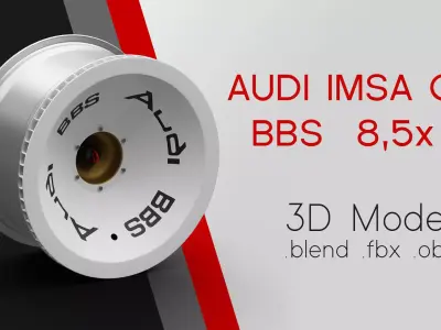 BBS Turbofan Rim Audi 90 quattro IMSA GTO 3D Model 3D model