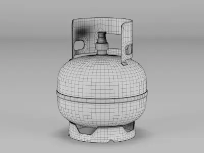 Indonesian LPG Cooking Gas Cylinders 3 Kg Low-poly 3D model