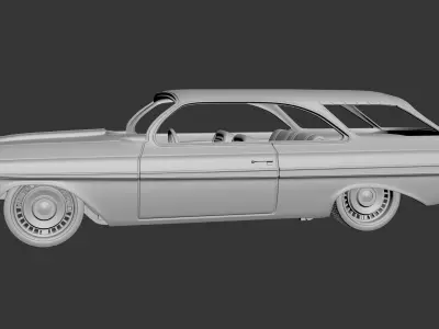 Chevrolet Impala 1961 Wagon 2Door 3D print model
