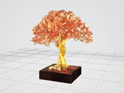 Luxury Golden Tree of Life Statue Home Decor Sculpture 3D print model