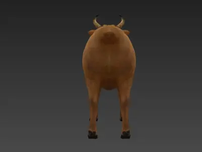 animal cow  Low-poly 3D model