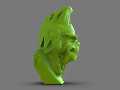 The Grinch Bust 3D print model