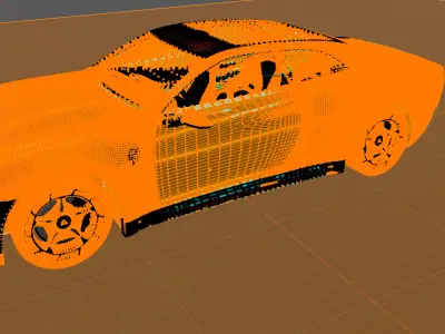 dodge car 3d model Low-poly 3D model