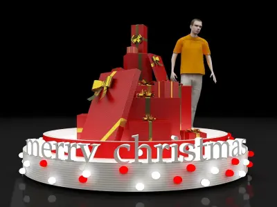 Christmas Gift Event Stand a340  3D model