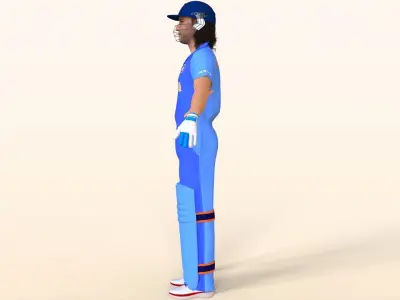 Cricket Batsman Dhoni 3D model