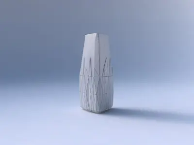 Vase triangle with partial random triangle plates 3D print model