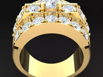Luxury Men Rings Designs 6MR091 3D print model