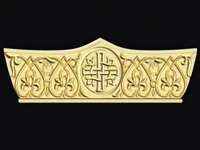 Central decor ornament for furniture 3D model 937