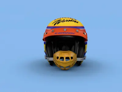 BMX Vintage Helmet 70s Warriors  3D model