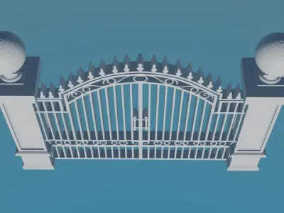 3D iron gate 3D print model purchase